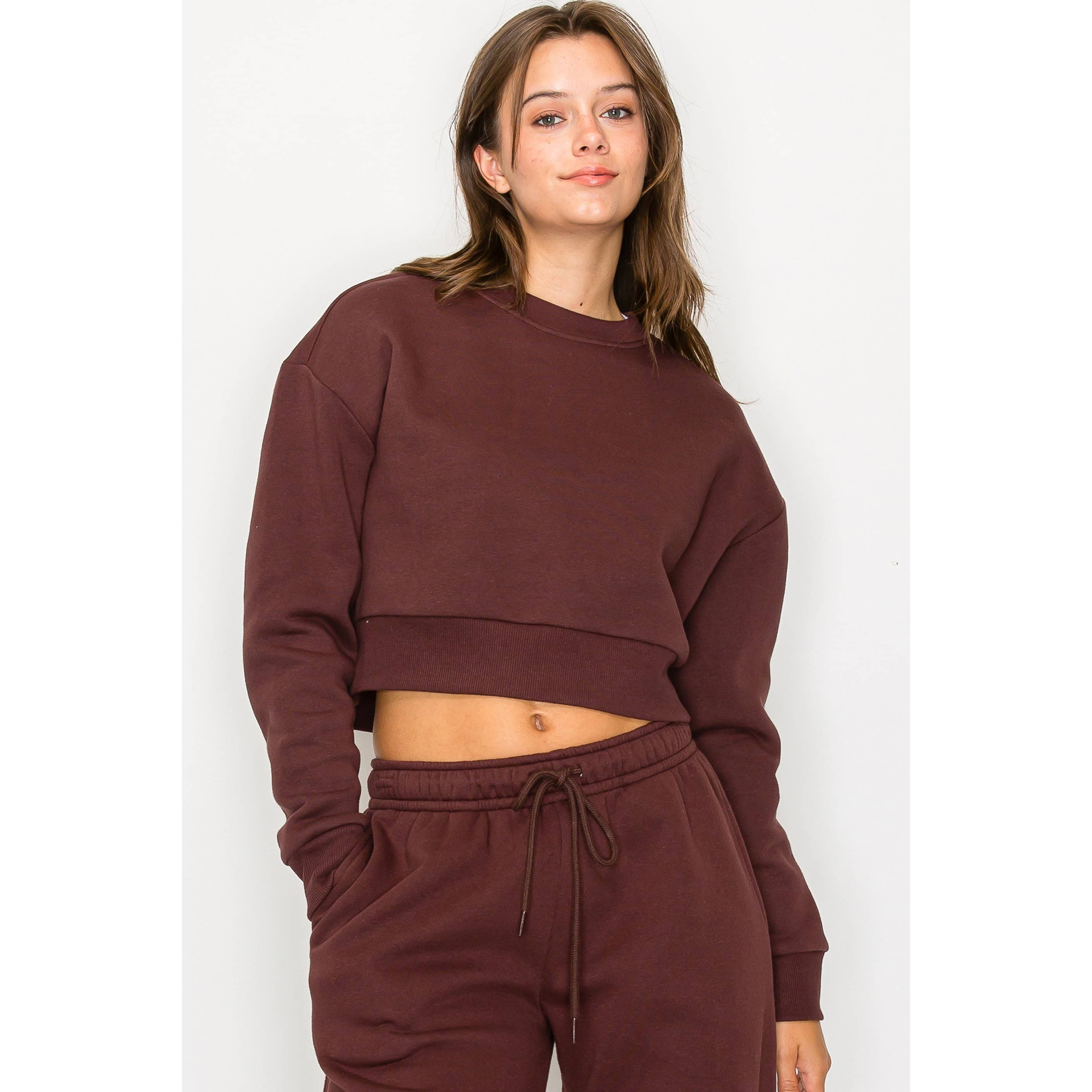 Timeless - Wholesale Sweatshirt - Women's - Cropped Fleece Crewneck Sweatshirt0