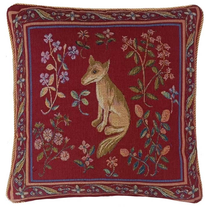 CCOV-ART-LU-FOXDRD Cushion Cover Art Fox Dark Red W45 x H45 CM (W18 x H18 INCH) for wholesale by SignareArt
