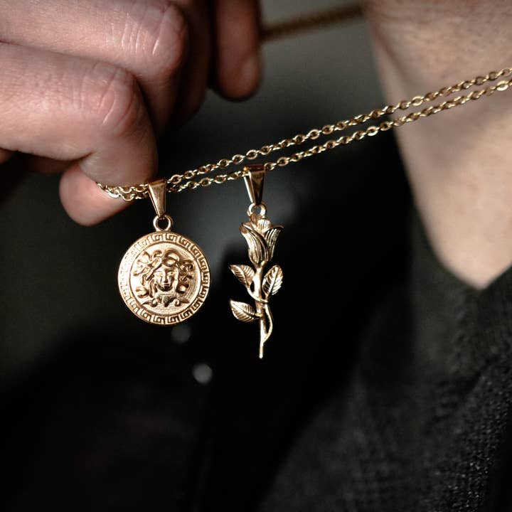 Brave Amsterdam - Wholesale Pendant/Charm Necklace - BRAVE® “ROSE” PENDANT GOLD2