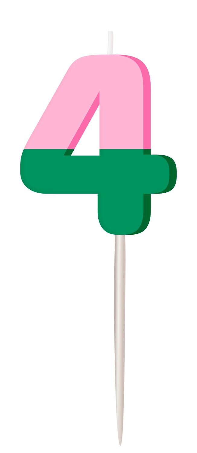 Folat BV – Großhandel Kuchenkerze – Kerze - Stripetastic - Nummer 40