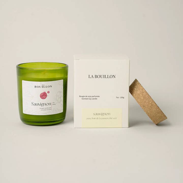 La Bouillon - Vente Bougie en bocal - Bougie Sauvignon0