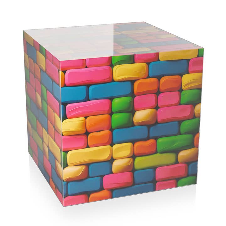 'Colorful Brick Cube' Table for wholesale by ADM Home Decoration