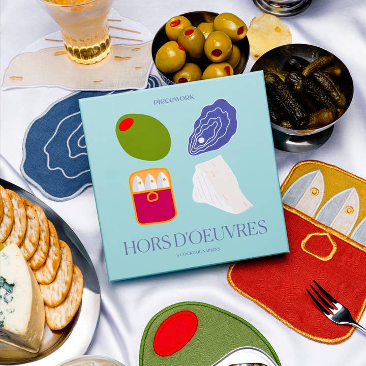 Piecework Puzzles - Wholesale Dinner & Cloth Napkin - ✨NEW✨ Hors D'Oeuvres Cocktail Napkins - Set Of 4