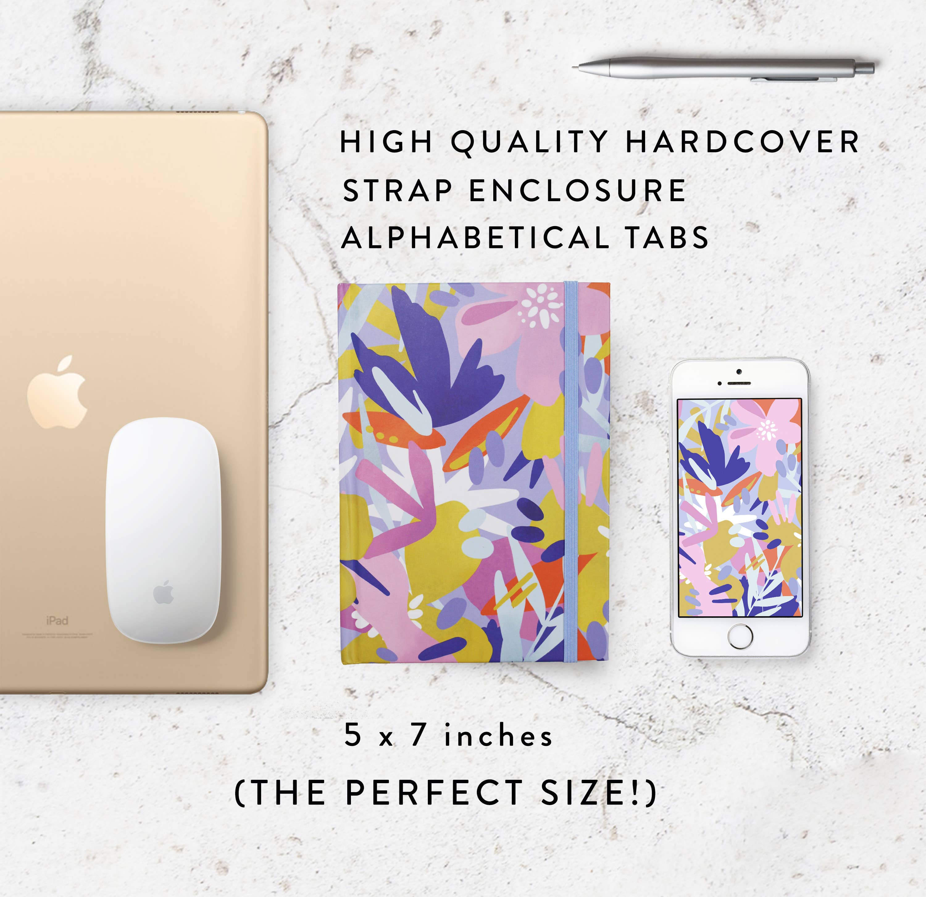 Makewells - Wholesale Journal/Diary - Password Book with Alphabetical Tabs - Pastel Florals3