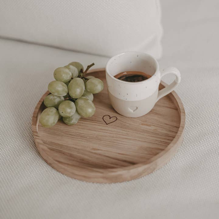 Eulenschnitt – wholesale Serving tray – Mini round heart tray (VE = 3 pcs)
