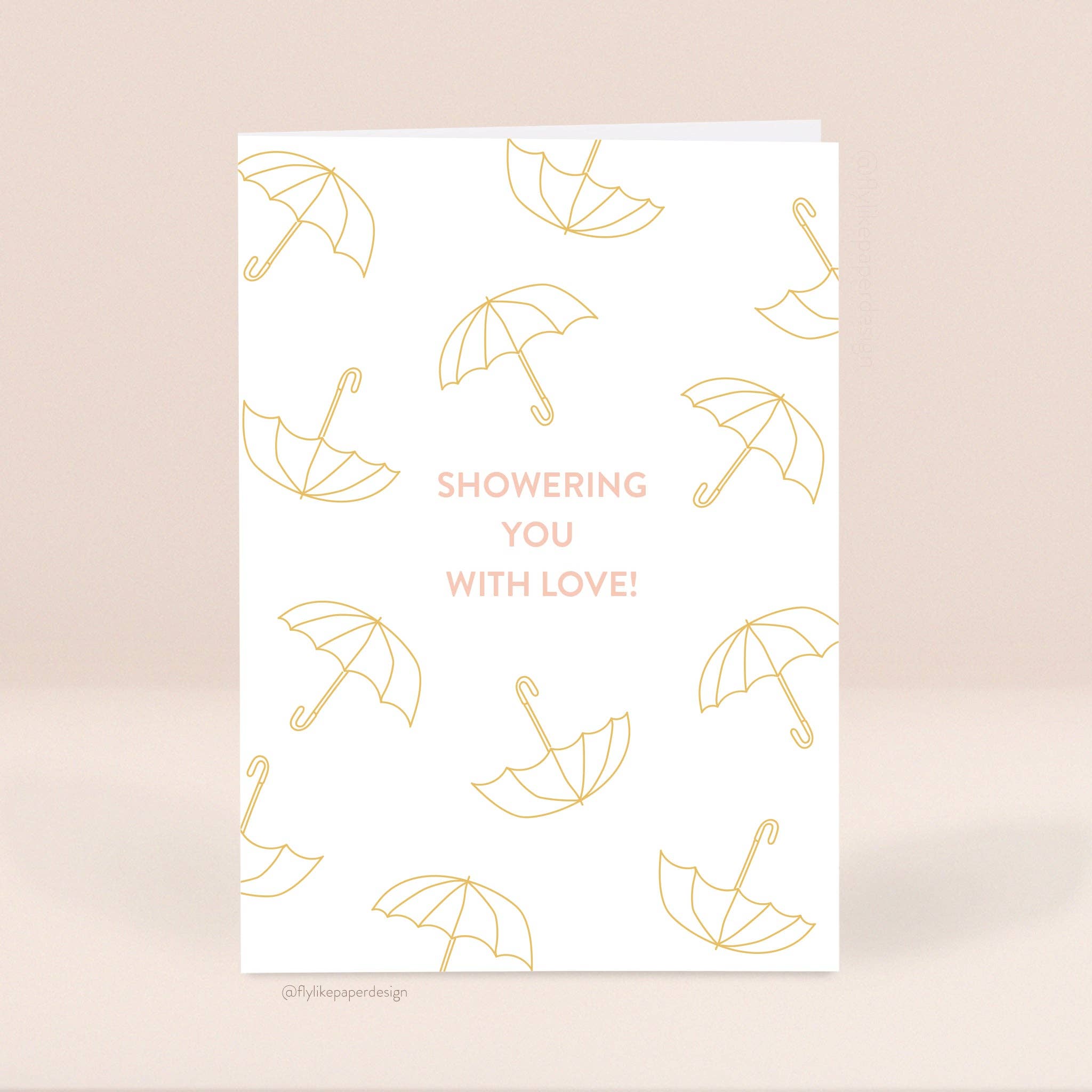 Fly Like Paper Design – wholesale Baby card – Showering with Love Card2