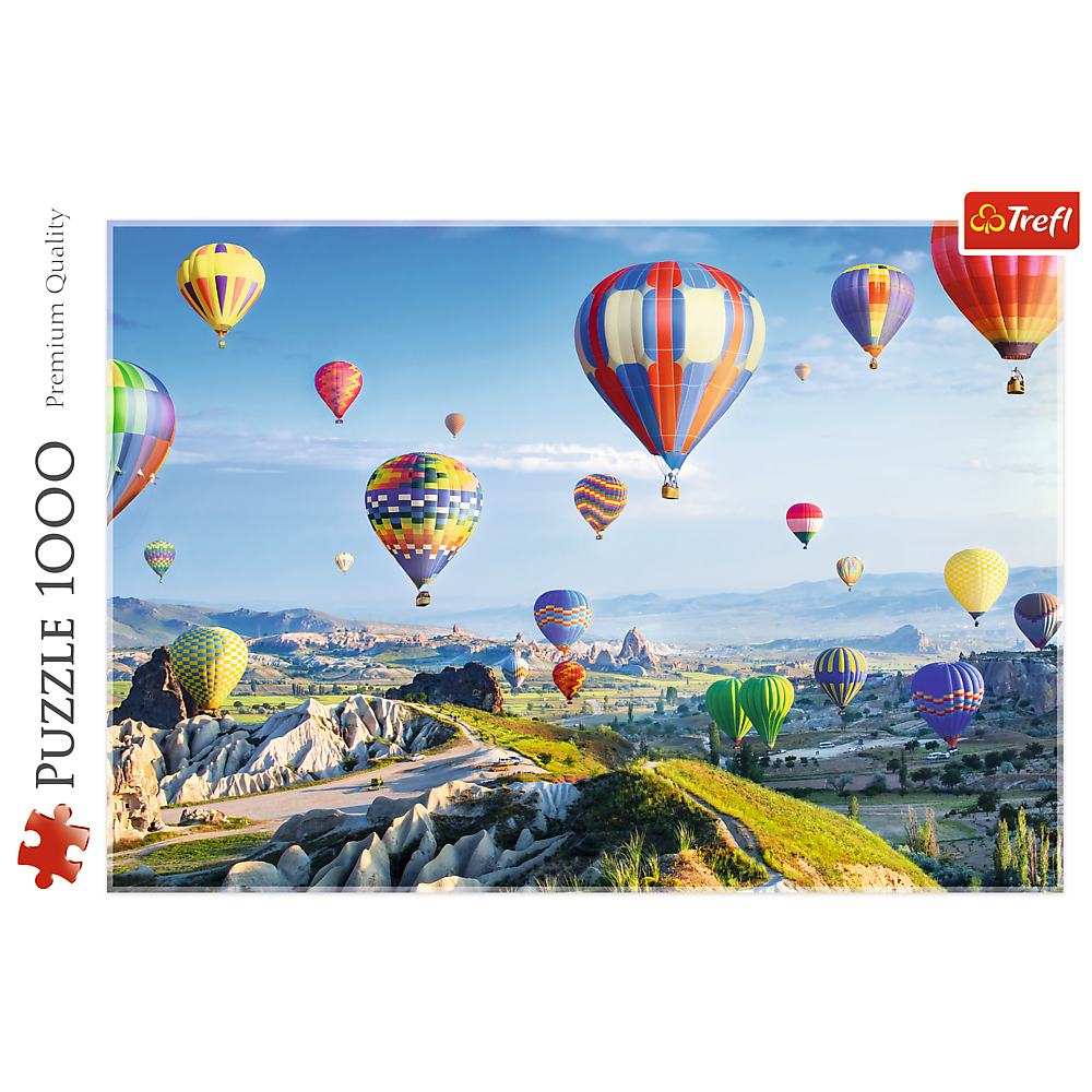 CASTORLAND by Bridge Toys - Vente Puzzle – adulte - Puzzles de 1000 pièces, vue sur la Cappadoce, Turquie, montgolfières, magnifiques puzzles de paysages, puzzles pour adultes, Trefl 106132