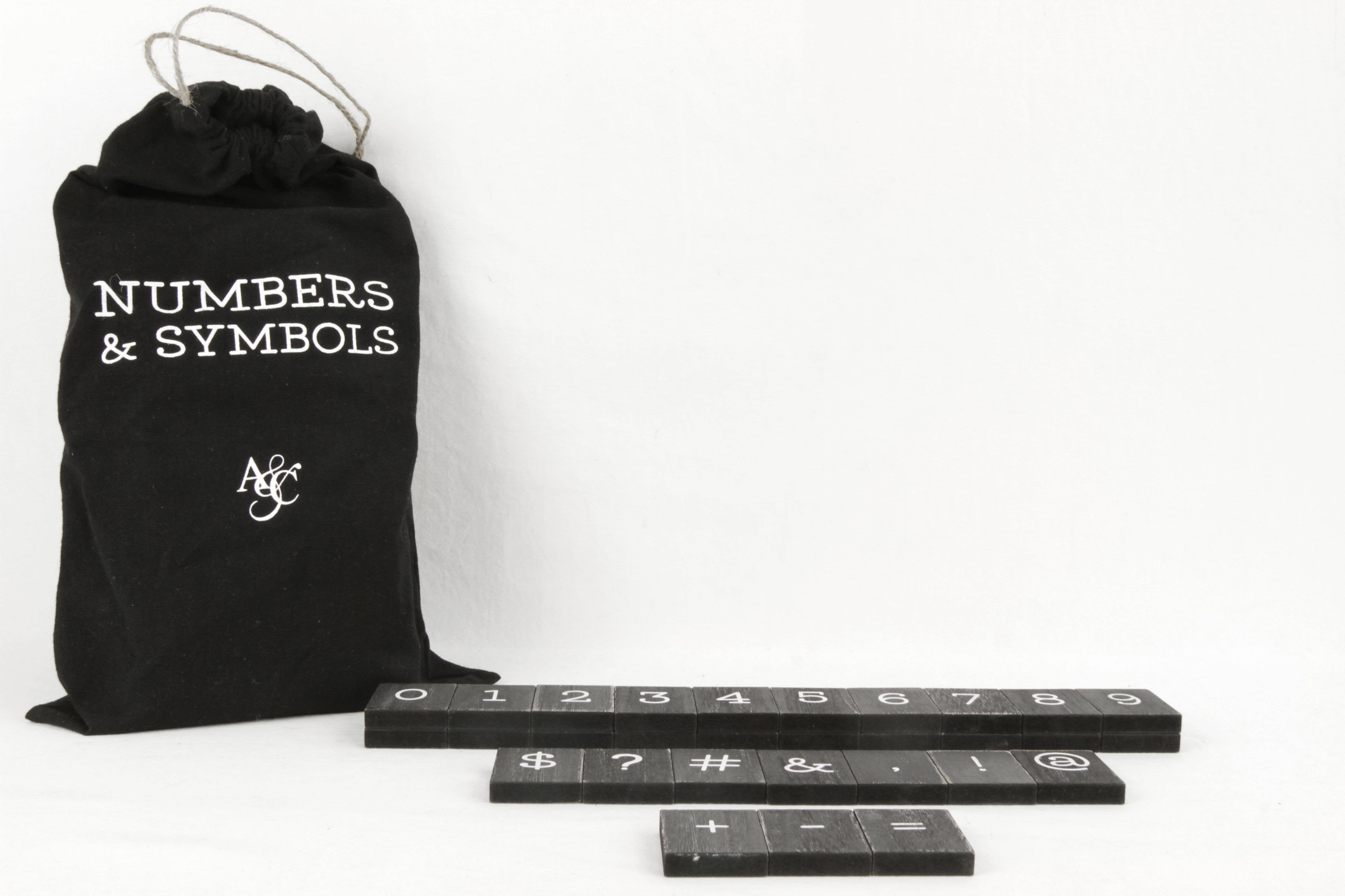 Devanie At Home (Formerly Adams & Co.) - Wholesale Sign - 15252 - bag 30 pcs (NEWSPPR NMB/SYM) LETTERBOARD Clearance1