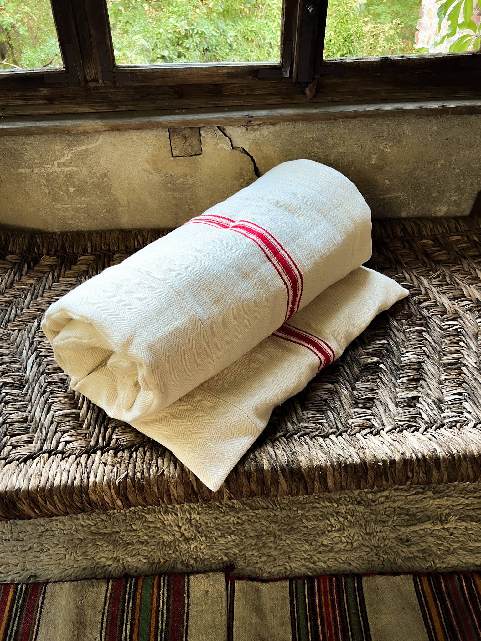 Lineage Botanica - Vendita all'ingrosso Coperta - Bedroll - Antico sacco in grano ungherese tessuto a mano - BR194