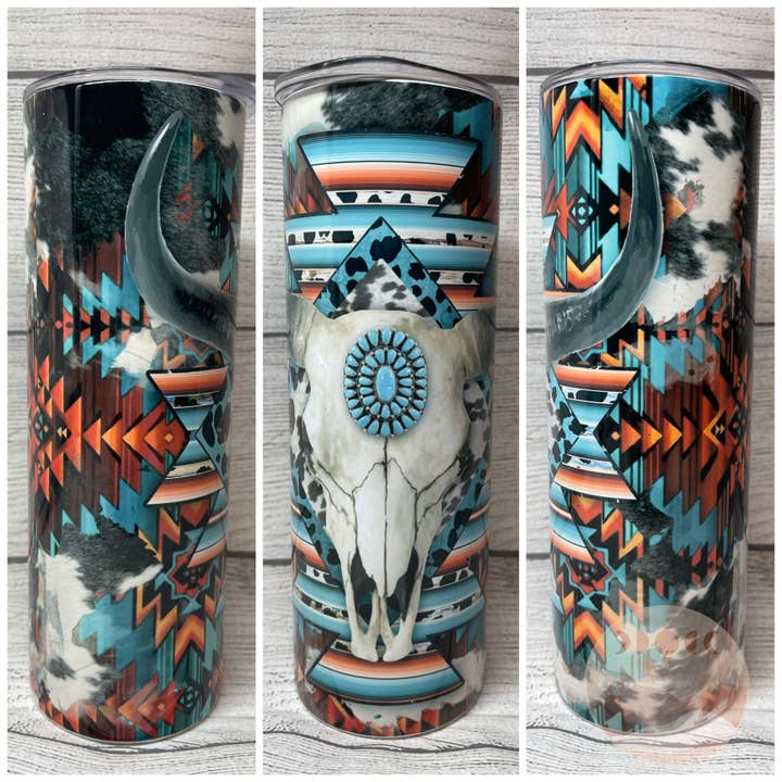 Western Aztec 20/30 oz Skinny Tumbler for wholesale by Desert Moons