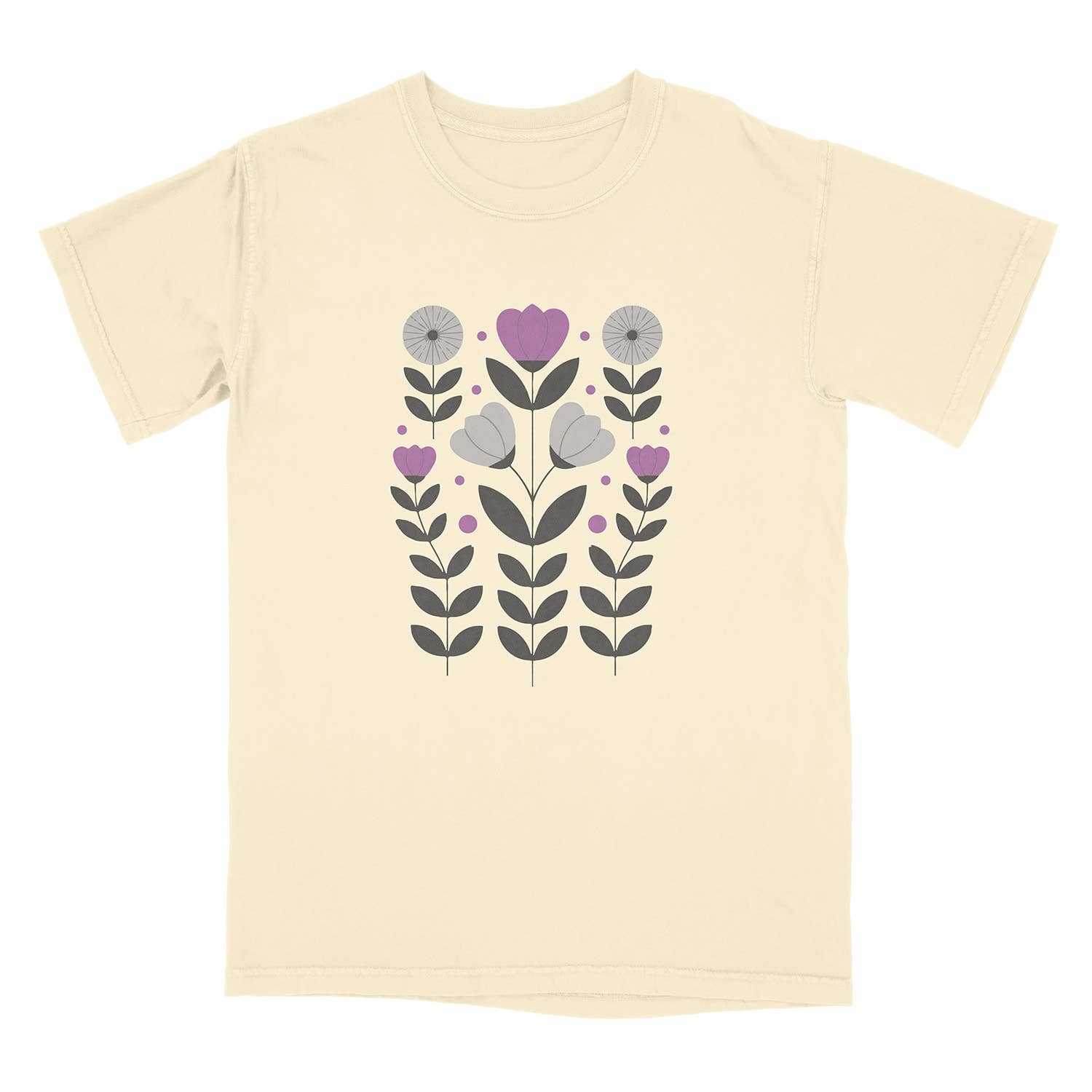 Lucky Luna Apparel - Wholesale T-Shirt (Graphic) - Women's - Subtle Asexual Flowers Comfort Colors Shirt4