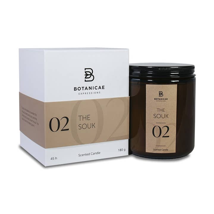 Bougie parfumée 02 The Souk pour la vente par Botanicae Expressions