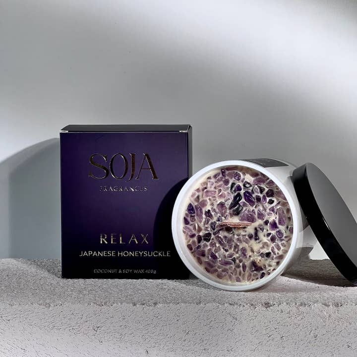 Relax - Japanese Honeysuckle Candle for wholesale by Soja Fragrances