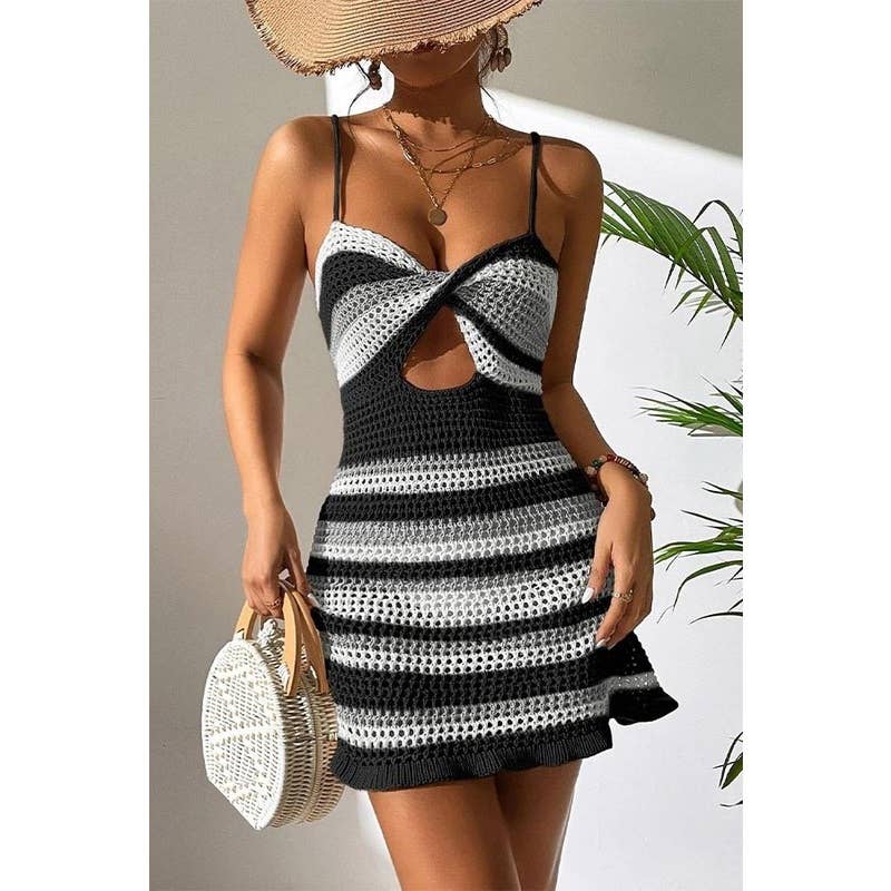 Paperdoll - Wholesale Swim Cover Up - Women's - Women Sexy Cutout Beach Dress 0