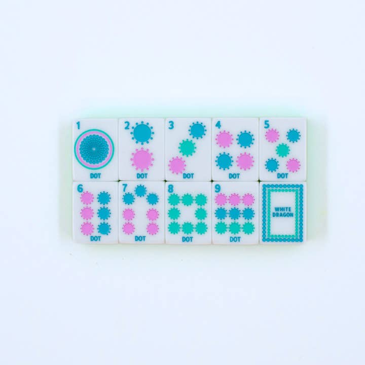 My Fair Mahjong - Wholesale Board Game - Crystal Confetti Lemon-Lime | Mahjong with a Sprinkle of Color and Joy | 1.25" x 0.9" x 0.7"5