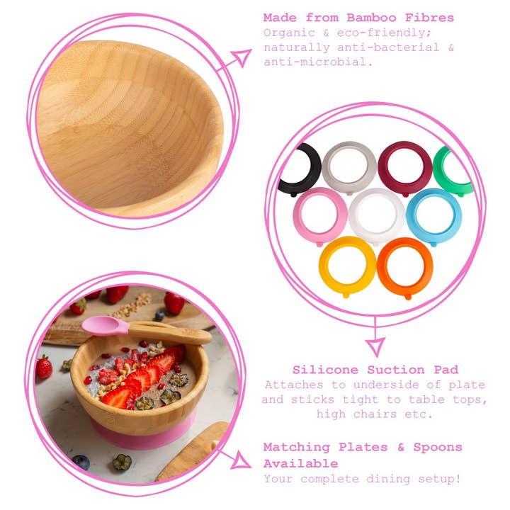 Rinkit Ltd - Wholesale Bowl - Tiny Dining Children's Bamboo Suction Bowl - Grey4