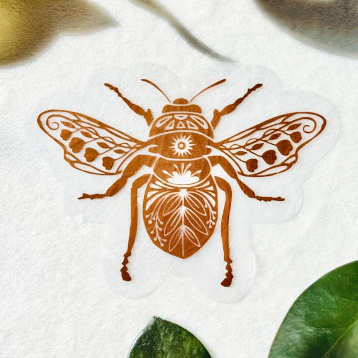 Prismatic Kitty - Wholesale Suncatcher - Honeybee Suncatcher Sticker | Floral Window Cling | Cottage1