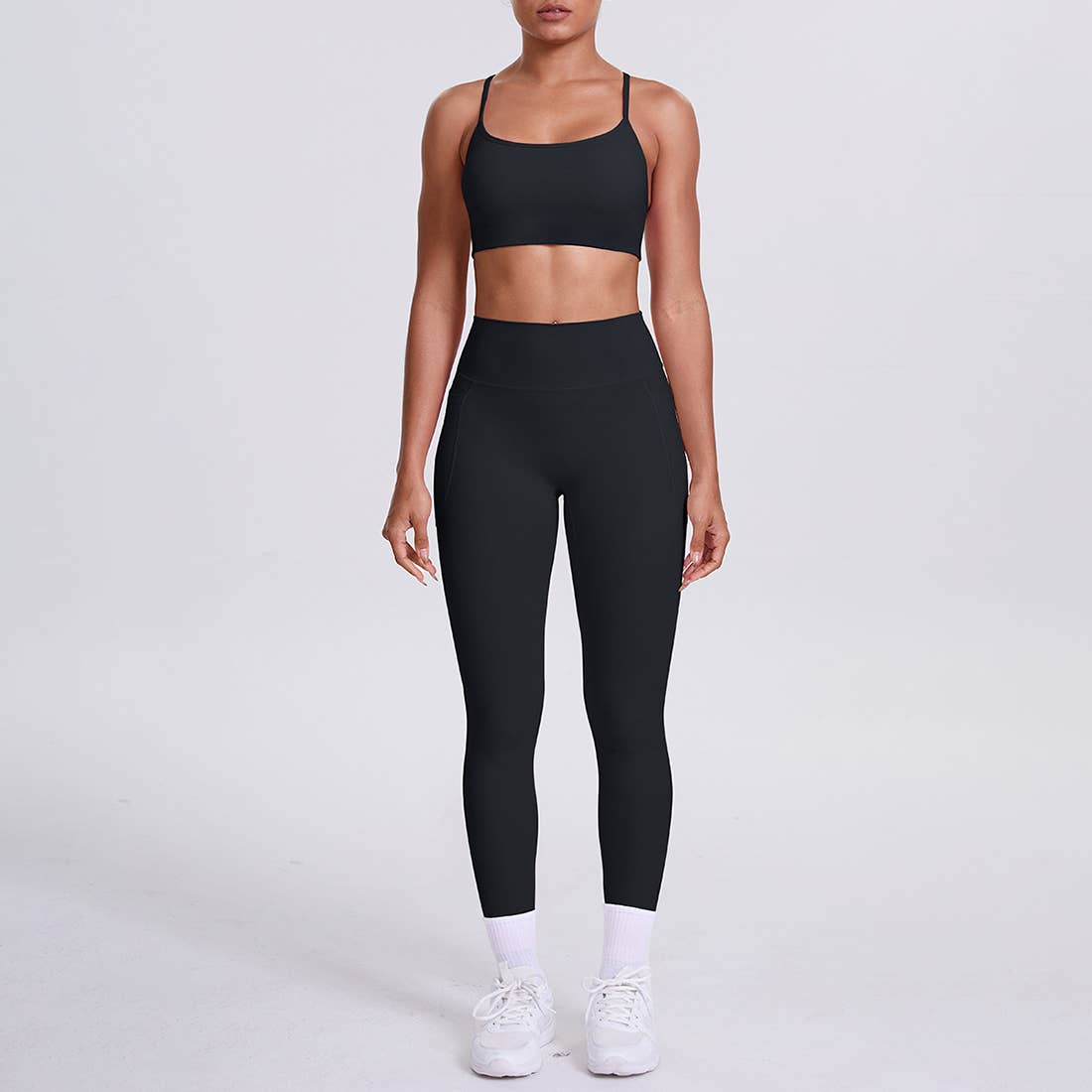 Sodalemon - Wholesale Activewear Set - Women's - Women High-Waisted Yoga Set: Sports Bra + Sculpting Leggings3