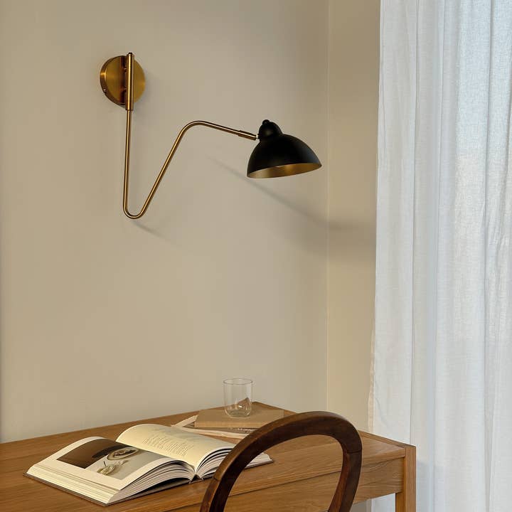 Dyberg Larsen - Wholesale Sconce - Futura wall lamp with brass arm5