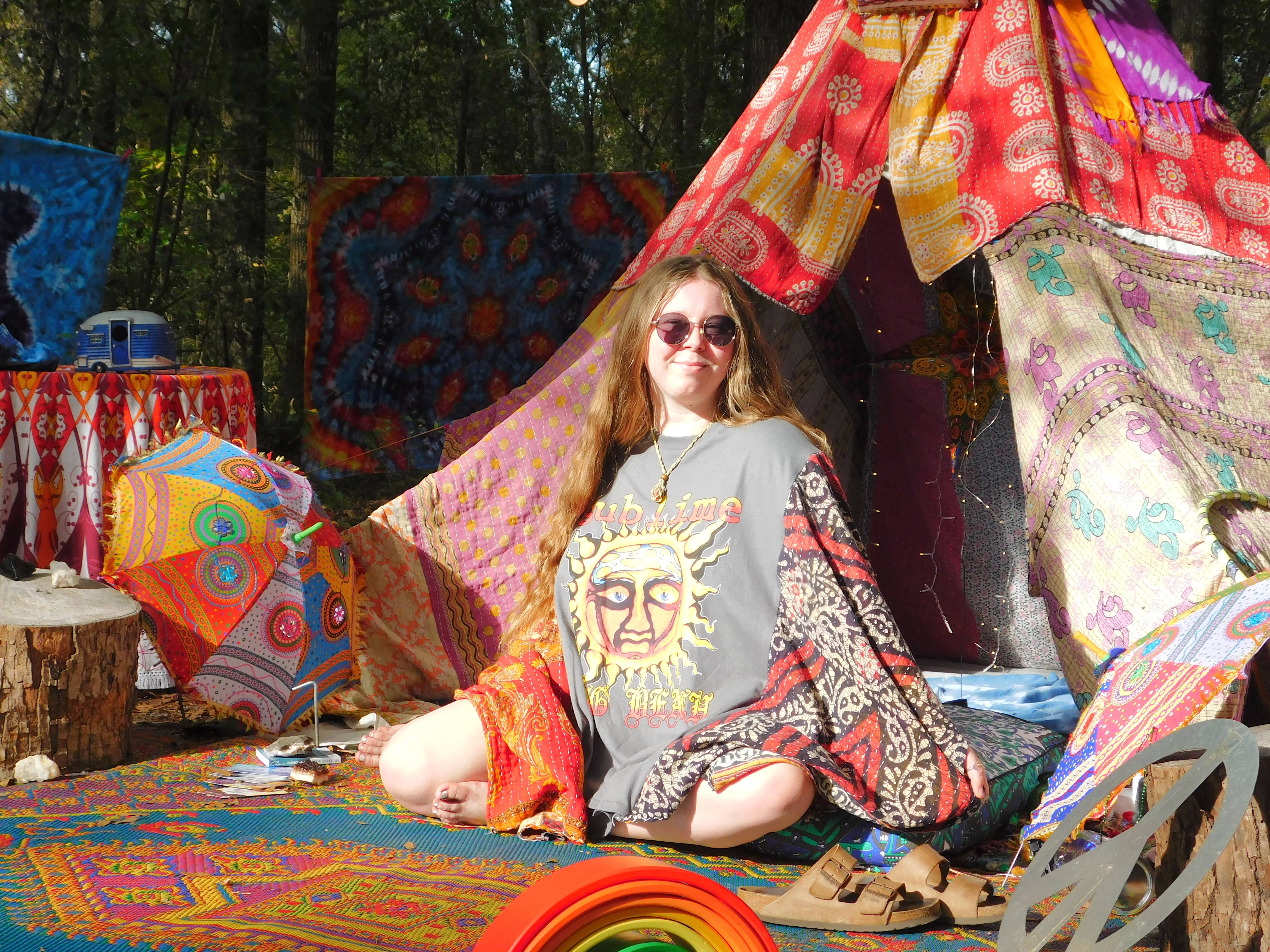 Little Hippie Chick – wholesale Poncho - Dam – Unik Kantha-poncho i ny tappning8