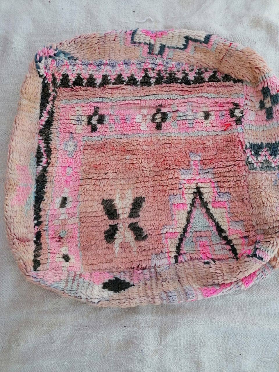 marrakeshop - Venta al por mayor Puf - Funda de Cojín de Suelo Pouf Vintage Boujad Marroquí17