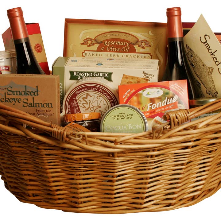 19.5" Honey Finish Willow Basket for wholesale by WALD IMPORTS