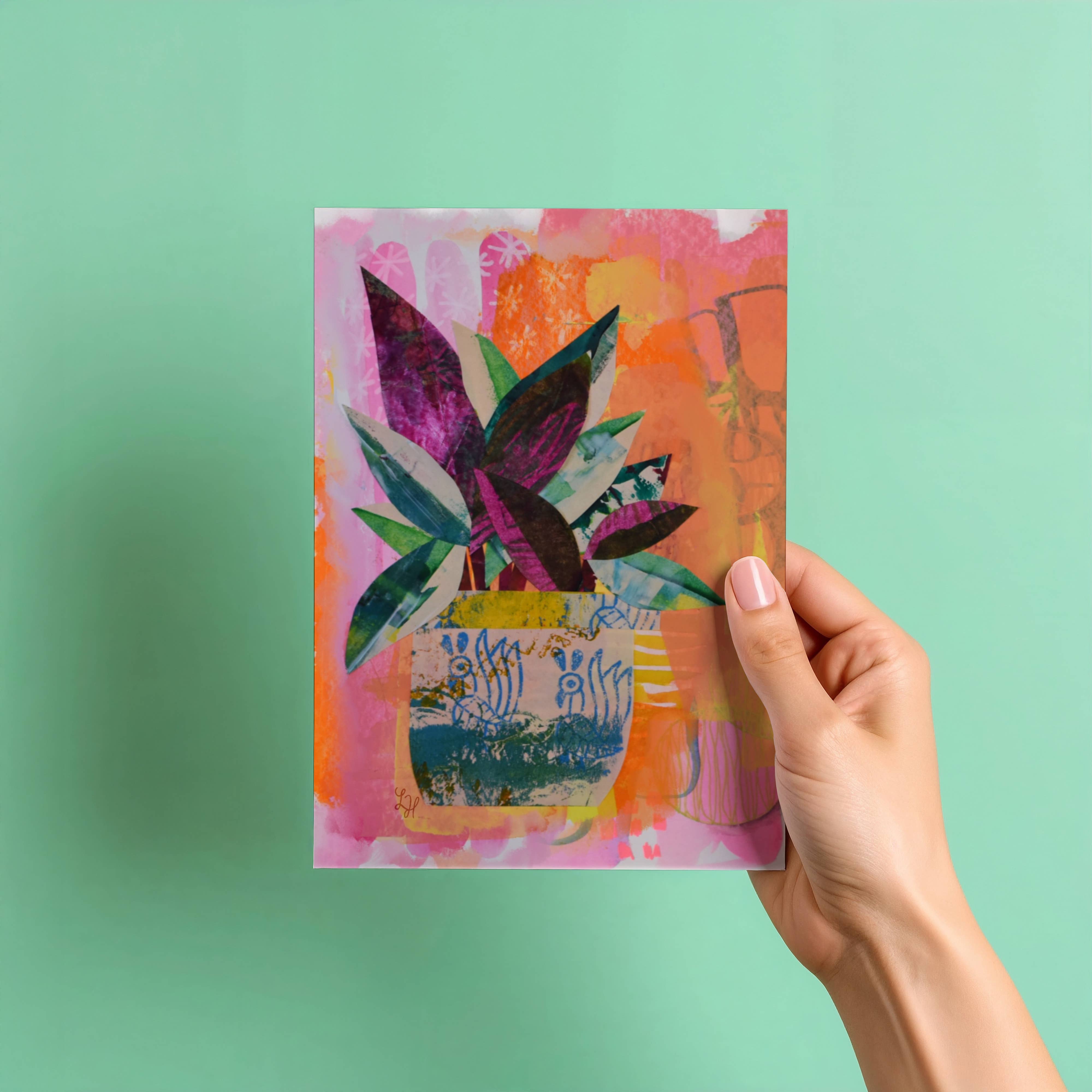 LinHopArt - Wholesale Art Print - Tri-color Prayer Plant- Fine Art Print 2