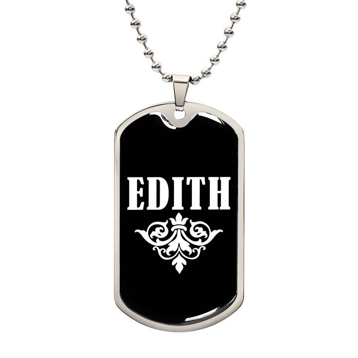 Edith v03a - Luxury Dog Tag Necklace for wholesale by Unique Gifts Store