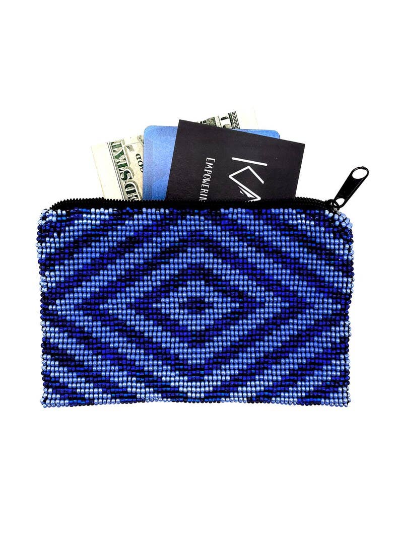 KAQCHI - Wholesale Coin Purse - Unisex - Blue Lovers Zipper Pouch0