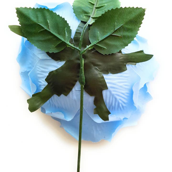 BRANDELIA - Venta al por mayor Flores artificiales - Flor Flamenca Pelo Grande Ø19cm · Azul Claro