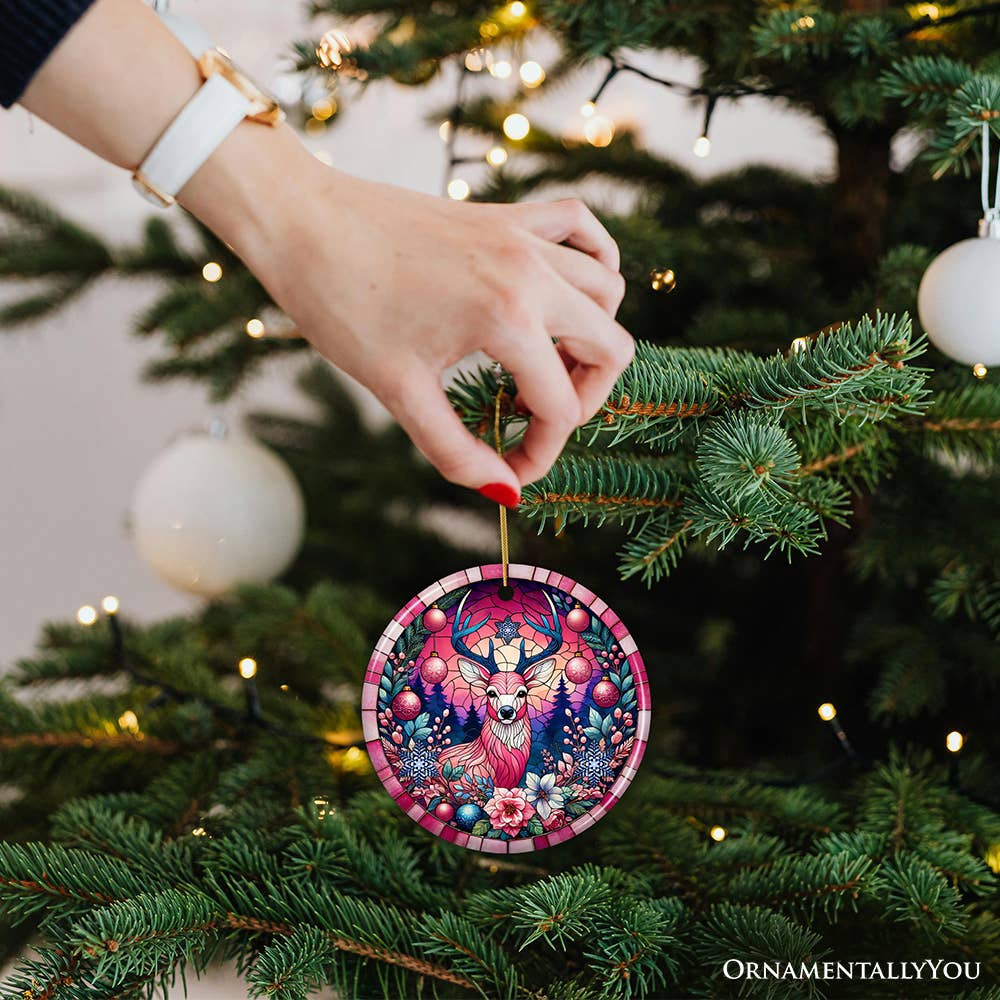 OrnamentallyYou - Wholesale Ornament - Mystical Yuletide Deer Pink Themed, Christmas Tree Decor6