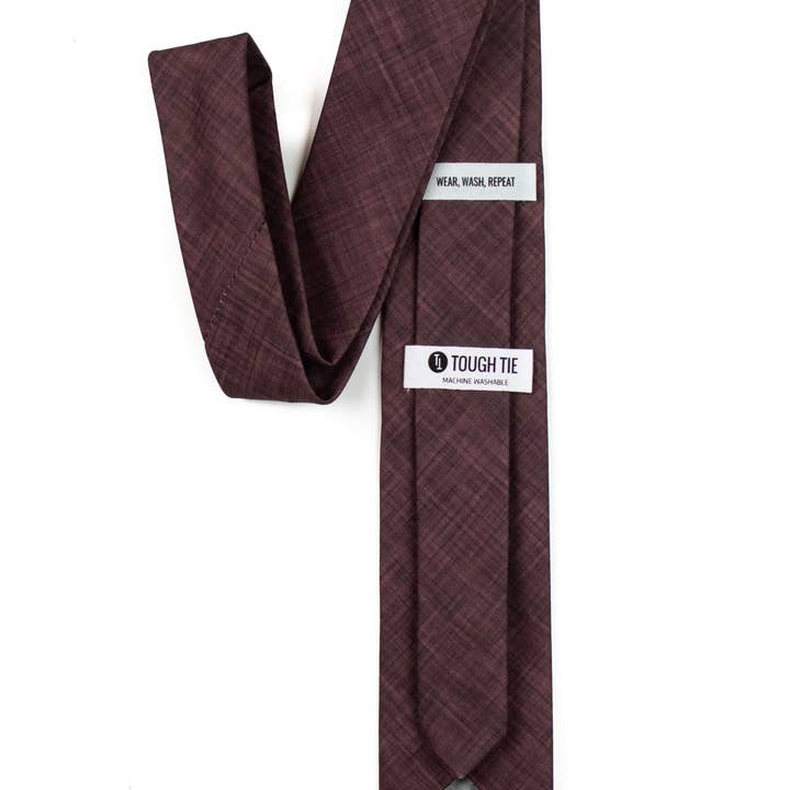 Tough Apparel - Wholesale Necktie - Men's - Cardinal - Solid Burgundy Tie