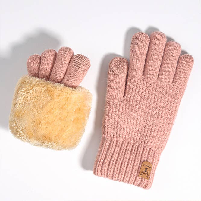 UNISHE - Wholesale Gloves - Women's - Fleece Warm Knitting Gloves ZK23973