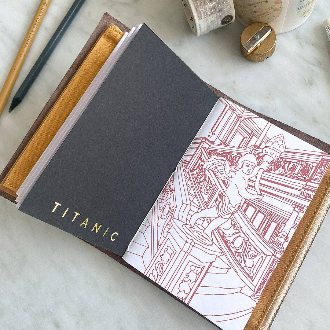PAPERCROWN NI - Wholesale Notebook - Titanic Leather Journal Traveler's Notebook made in Belfast3