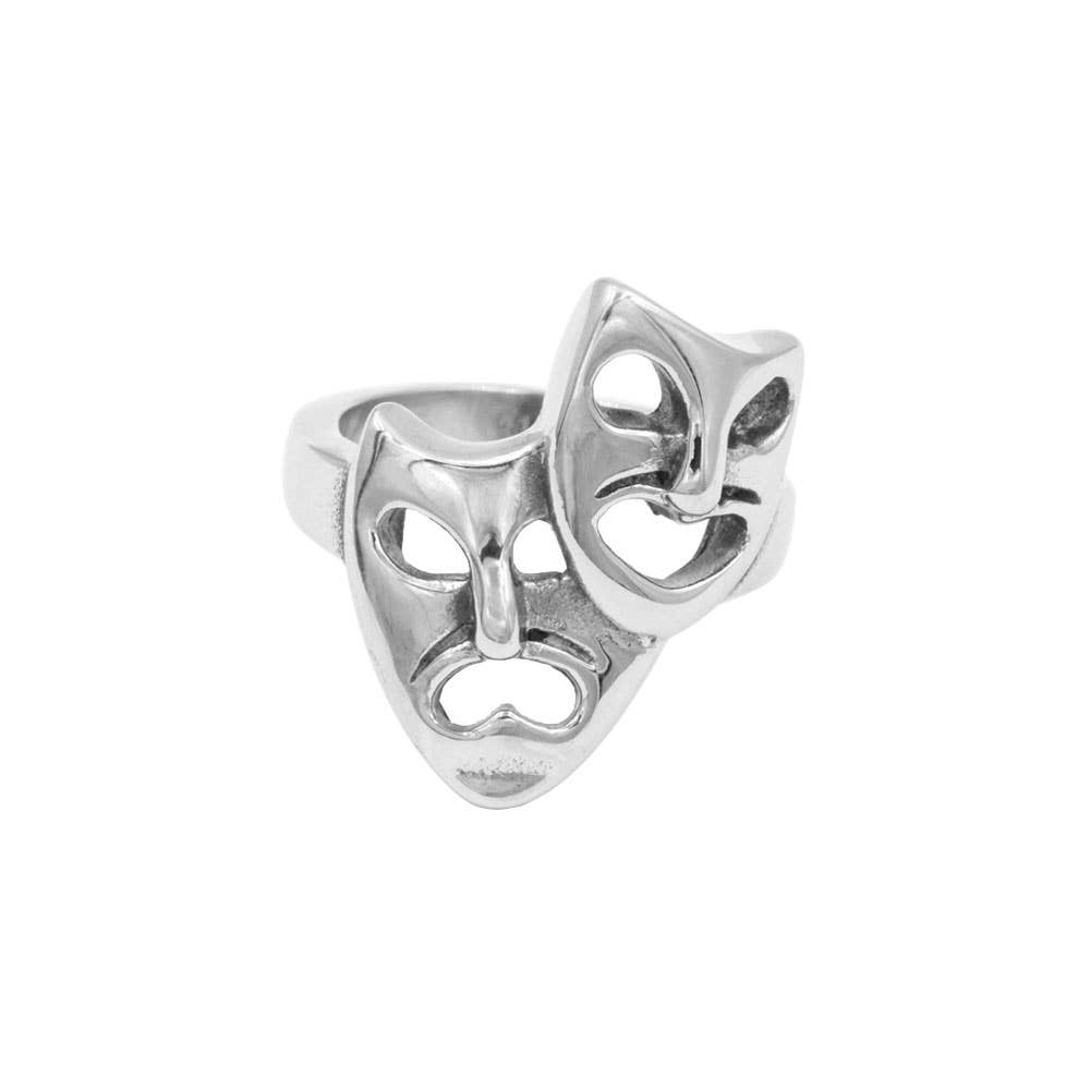 Awaken - Vendita all'ingrosso Anelli con sigillo - Anello Doppie Maschere-A-4422