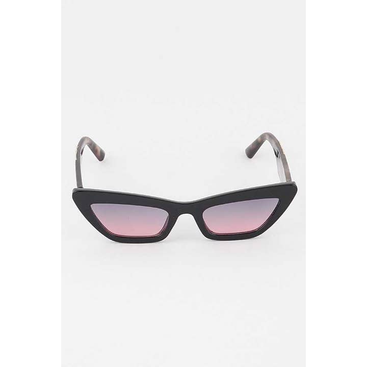 LA Jewelry Plaza - Wholesale Sunglasses - Women's - Gold Trim Temple Cat Eye Sunglasses Set