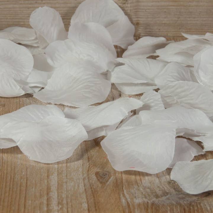 kadopapier.net - Venta al por mayor Flores artificiales - Pétalos de rosa blanca, 100 piezas de seda sintética