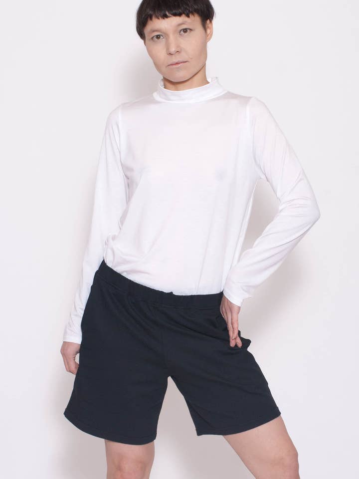 Longsleeve Base aus Tencel™ Lyocell - weiß für den Großhandel von KOLO Berlin