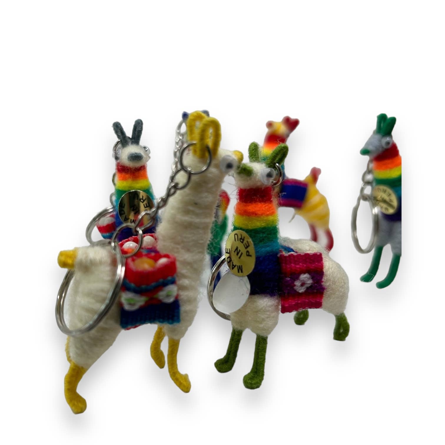 Zoe Artcrafts Corp. - Wholesale Keychain - Unisex - 50 Pack Llama Woven wool Keychain figurine Peru accesories2