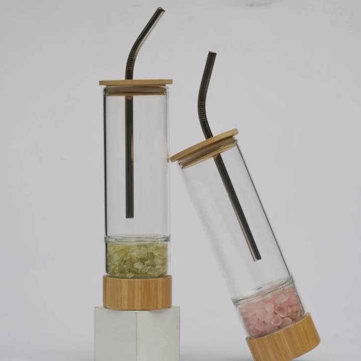 Earth's Gems Boutique - Wholesale Water Bottle - Unique Water Bottle Tumbler With Crystal Chips New Drinkware