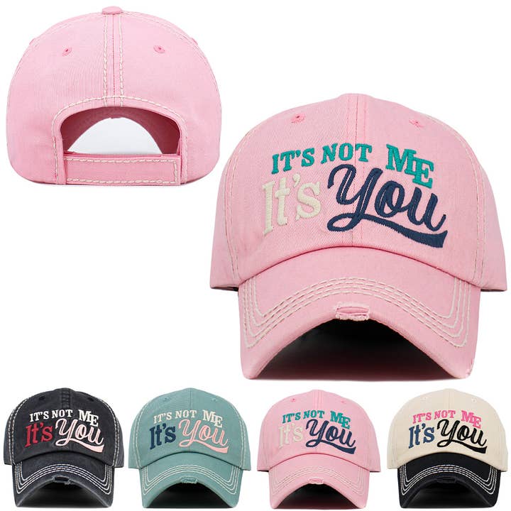 It's Not Me Vintage Ballcap for wholesale by KBETHOS