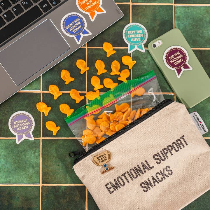 SHEWOLF Designs - Wholesale Pouch - Unisex - Pouch: Emotional Support Snacks — Fun Bag for Moms, Foodies2