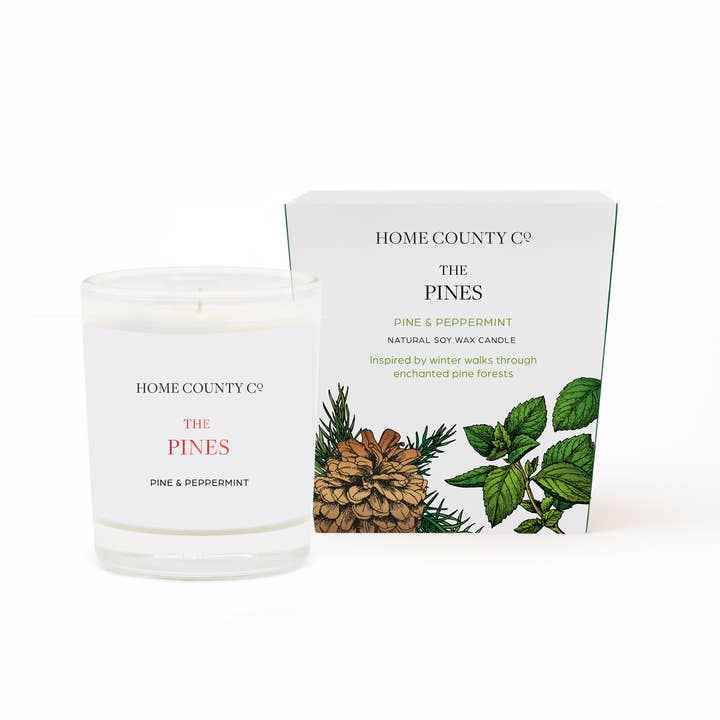 The Pines - Pine & Peppermint 9cl Votive Soy Candle for wholesale by Home County Co.