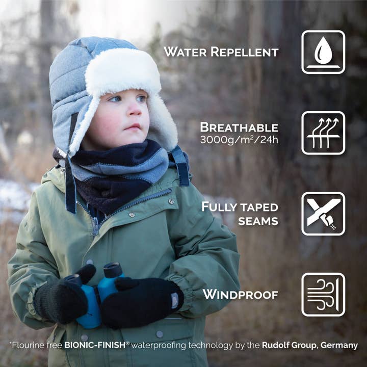 Jan & Jul - Wholesale Trapper/Bomber Hat - Kids - Heather Grey | Toasty-Dry Trapper Hat