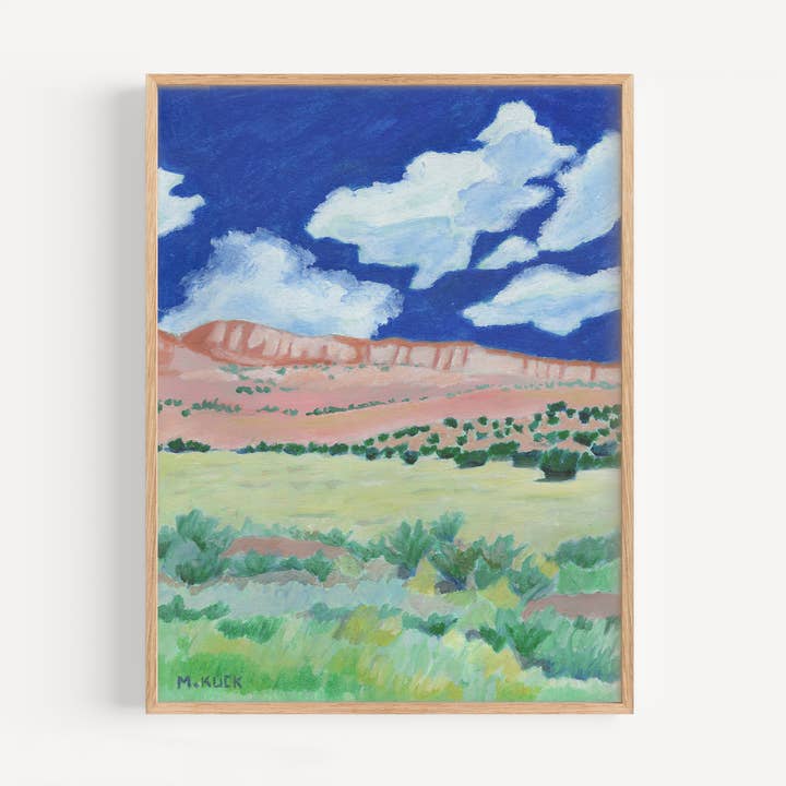 Dry Lands Landscape Art Print for wholesale by Mackenzie Kuck Art + Textiles