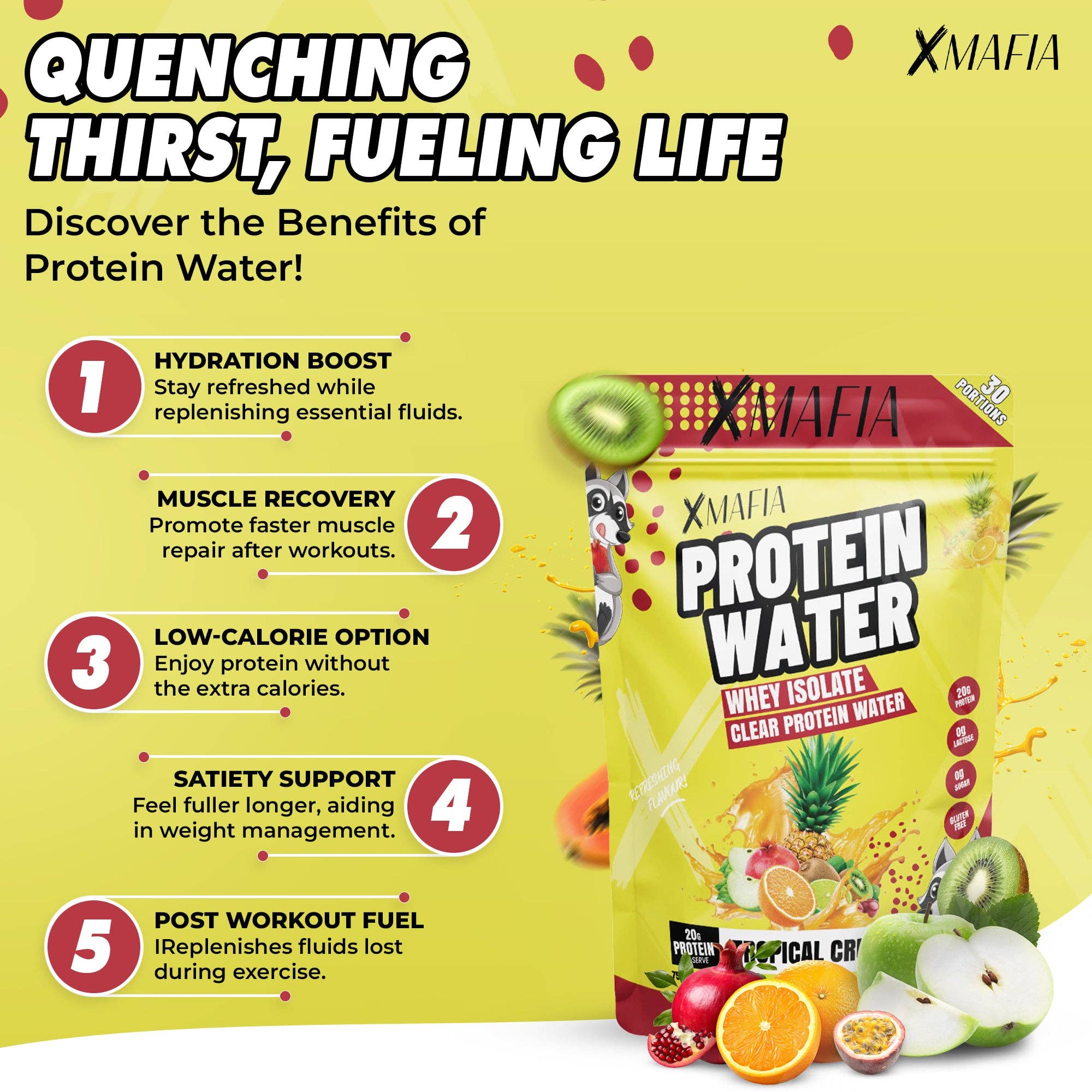 XMAFIA – wholesale Protein/superfood powder – XMafia – Protein Water, Clear Protein Powder - Tropical4
