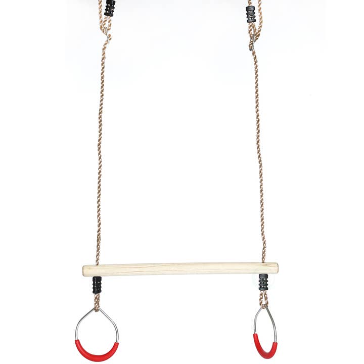Kids Trapeze Swing Bar With Rings With Hanging Ropes for wholesale by Quickway Imports