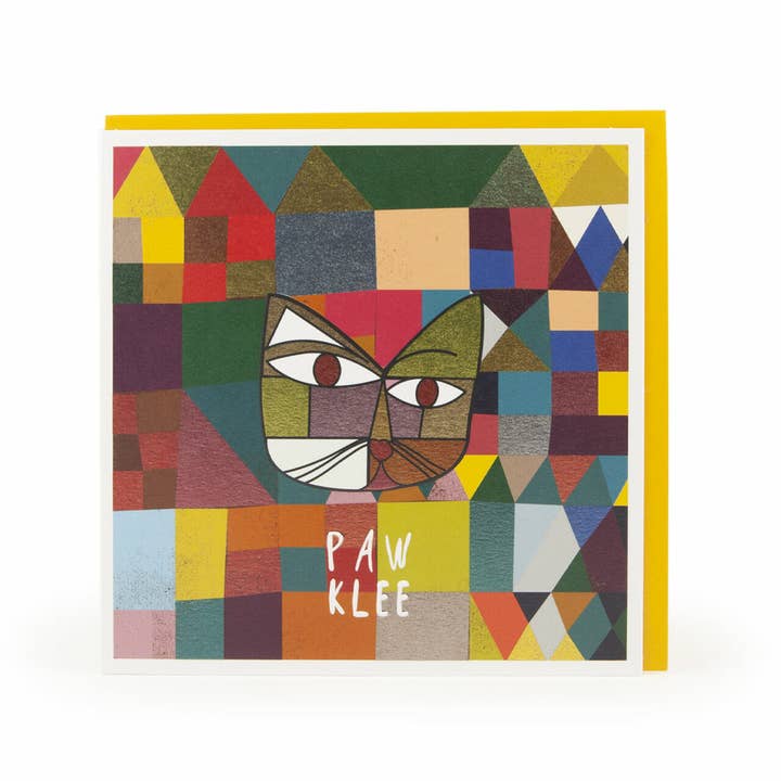 Paw Klee - 6x6 Paul Klee Cat Art Card for wholesale by Nelson Line