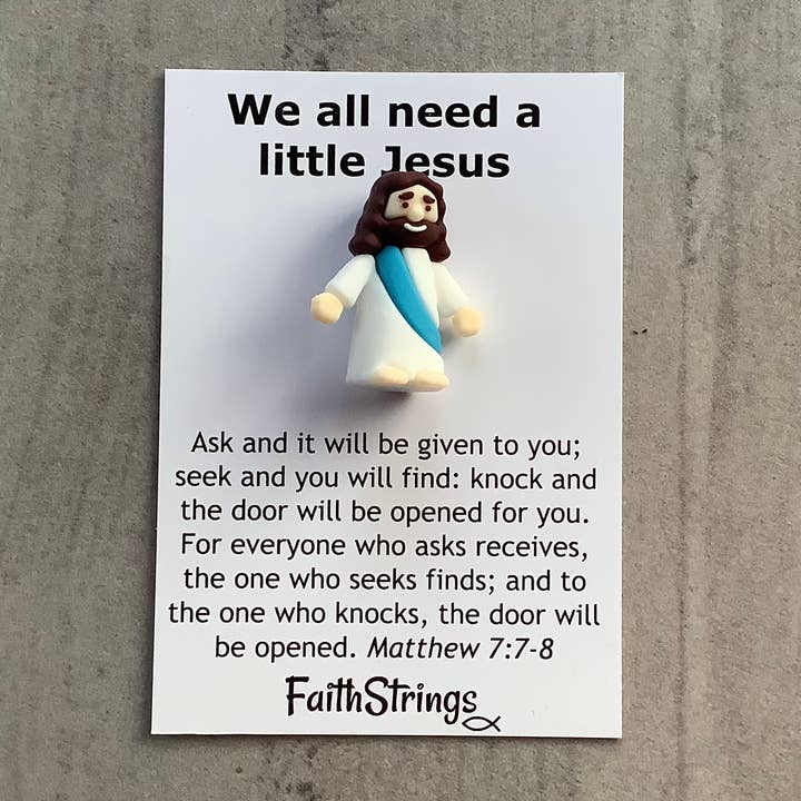 Little Jesus Christian Gift FaithStrings pocket hug Matthew and other Purchase Wholesale plastic tokens. Free Returns & Net 60 Terms on Faire trending on Faire.