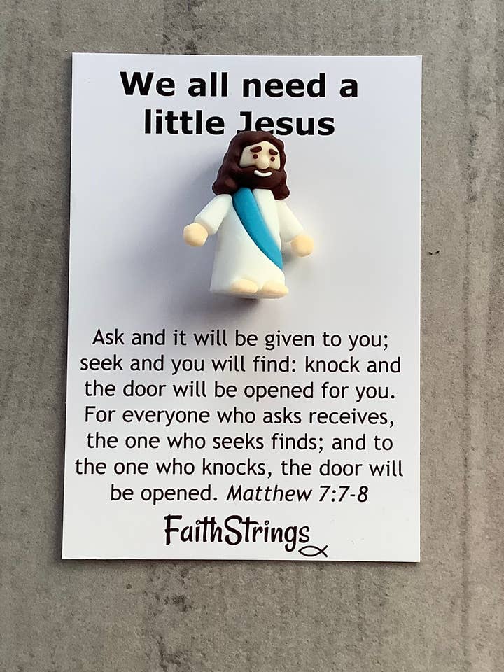 Little Jesus Christian Gift FaithStrings pocket hug Matthew for wholesale by Faithstrings